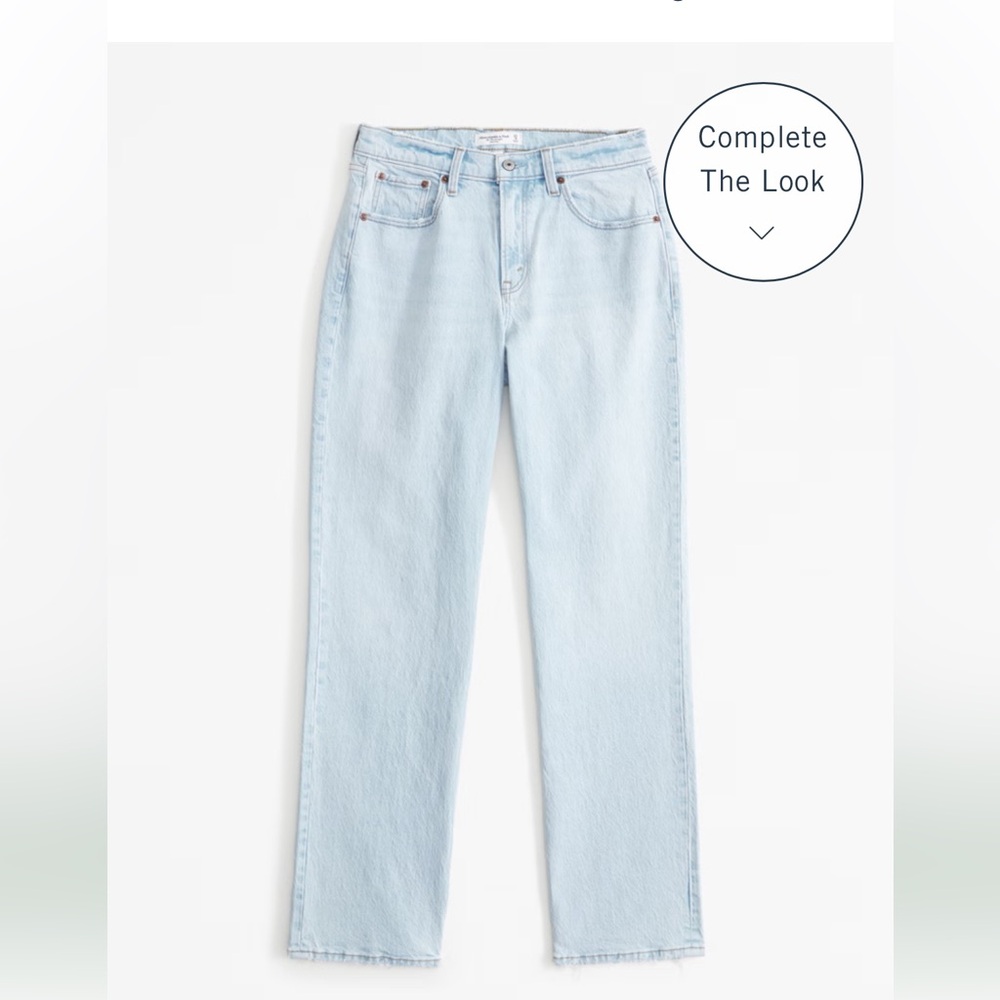 Abercrombie 90d straight low rise jean